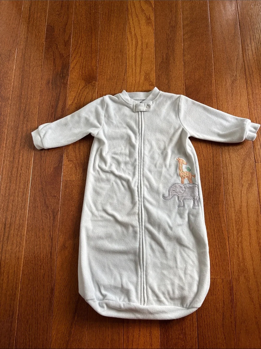 Carter's Light Gray Sleep Sack Pajamas with Safari Animal Appliqué